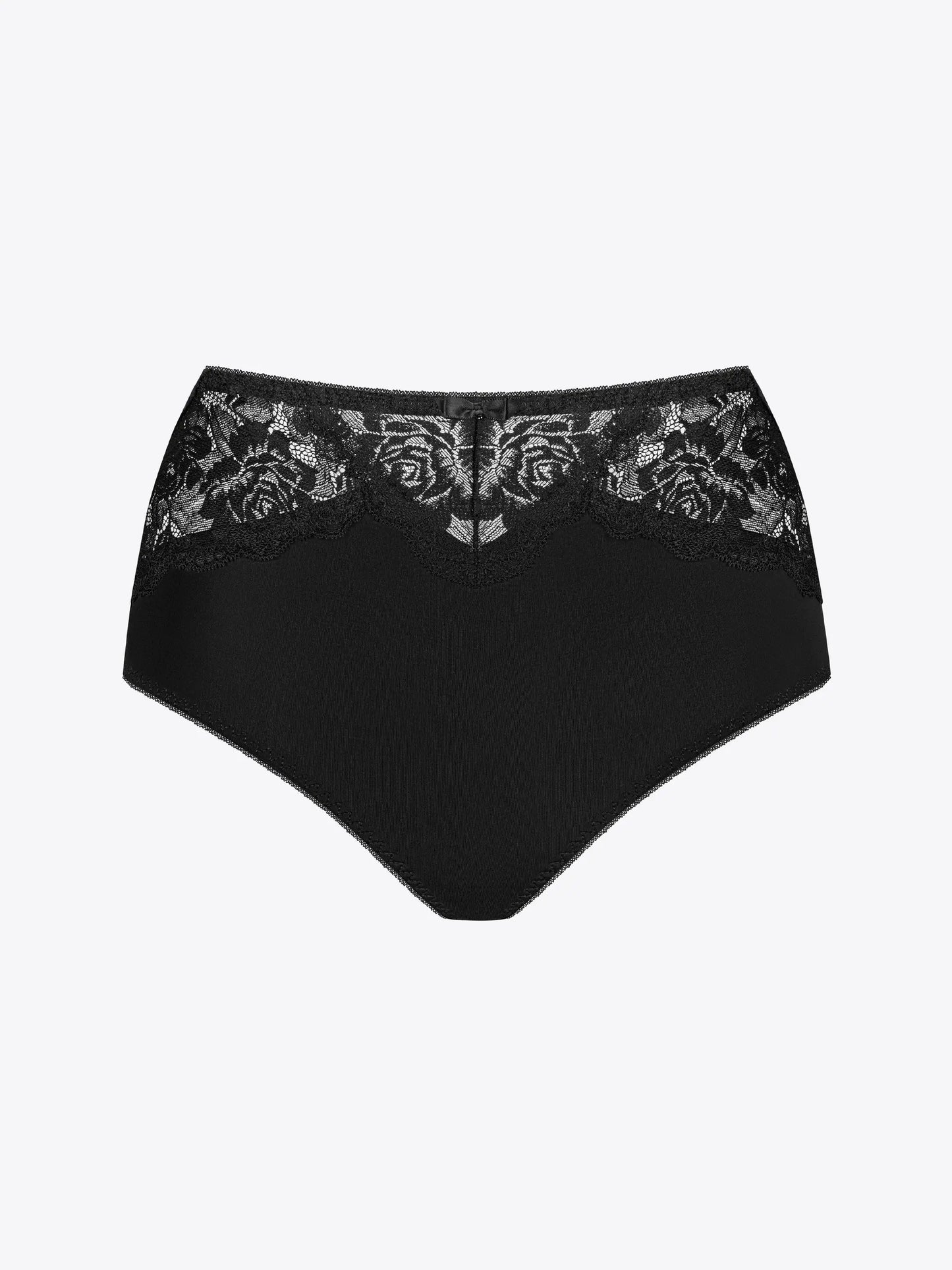 Mustad pitsilised kõrge pihaga aluspüksid