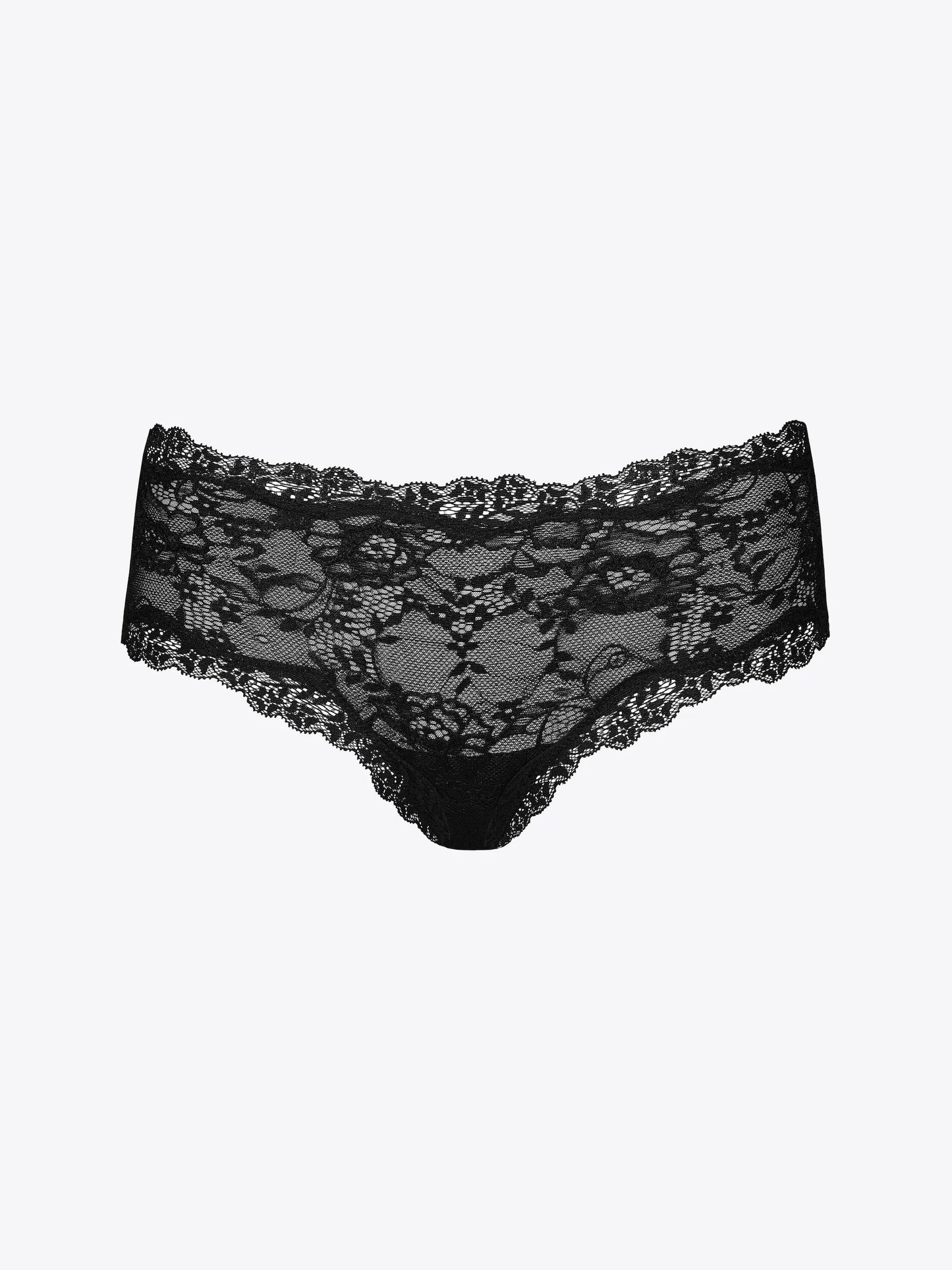 Musta värvi pitsilised aluspüksid