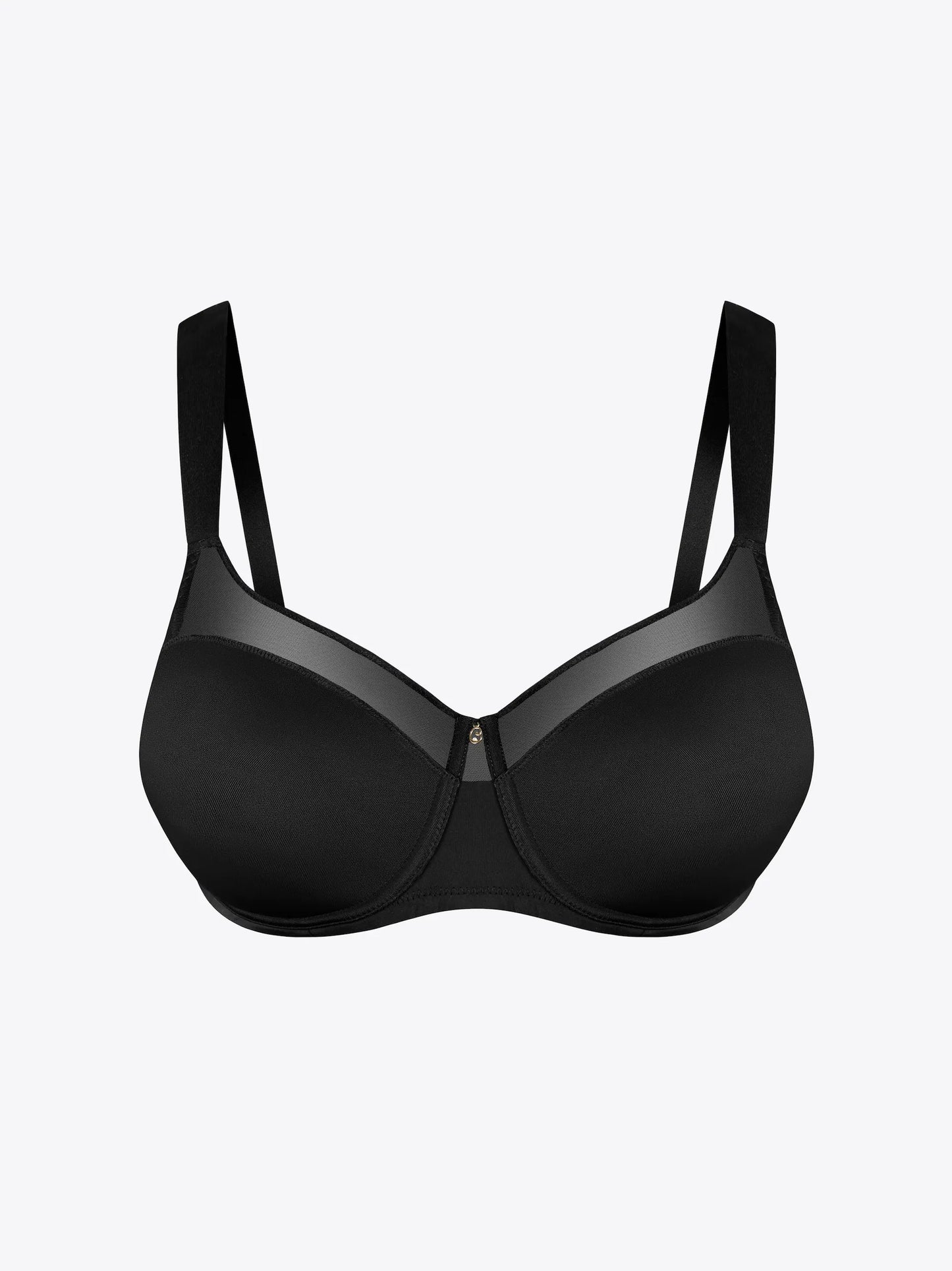 Musta värvi laiade õlapaeltega rinnahoidja