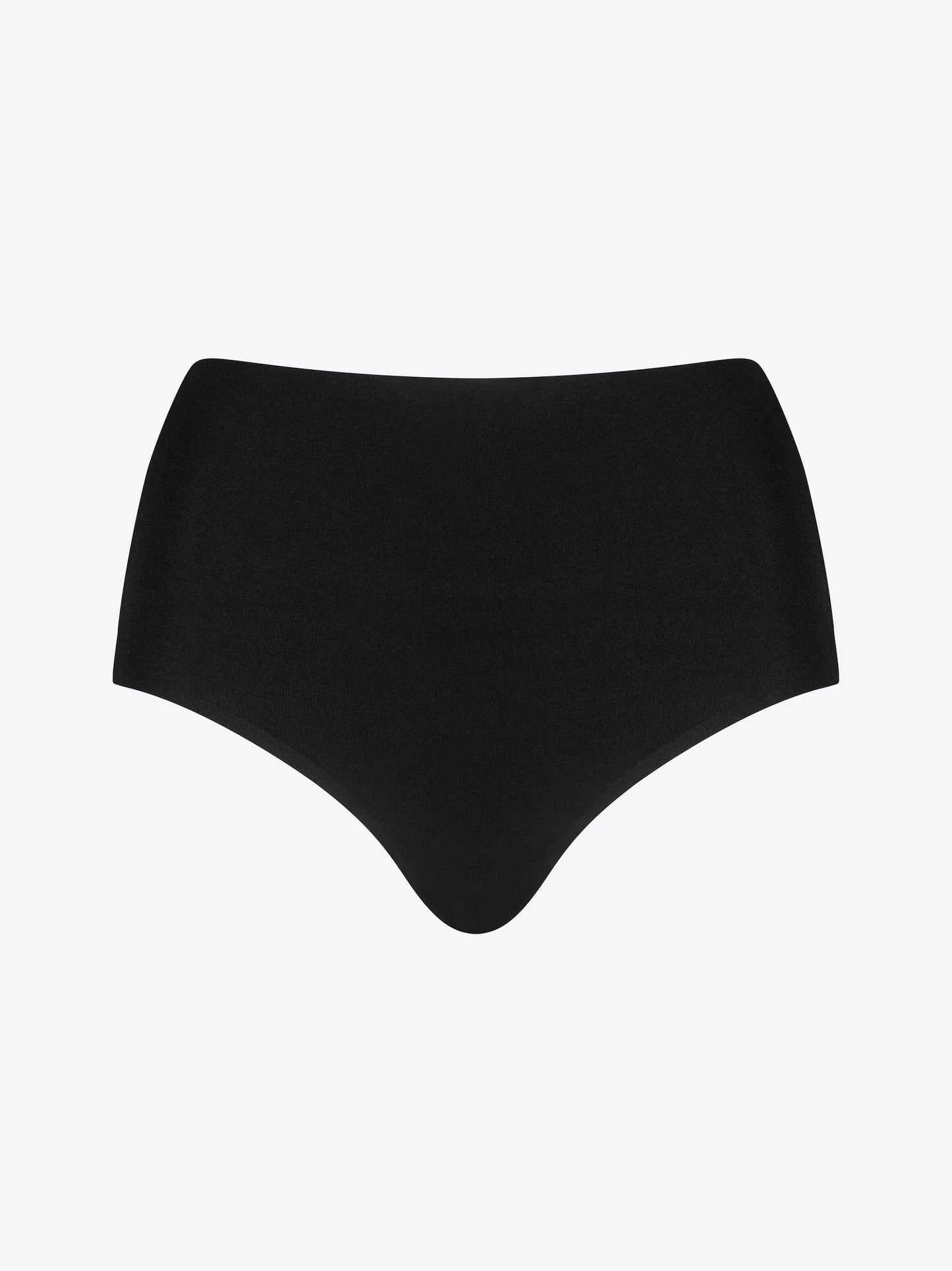 Musta värvi õmblusteta kõrge pihaga aluspüksid