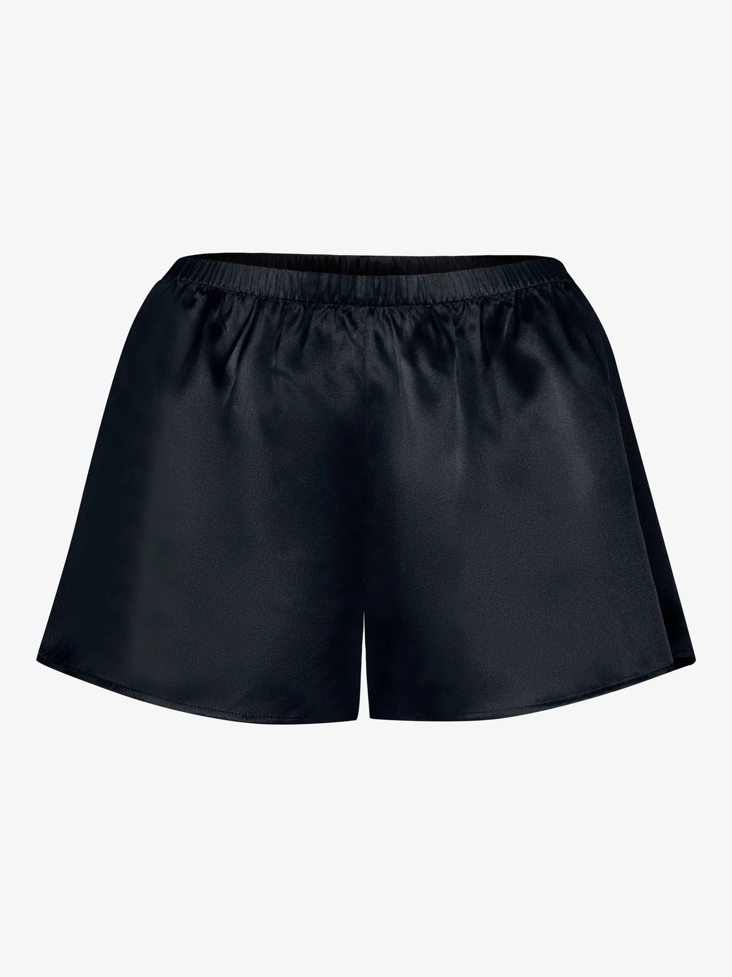 Musta värvi siidist shortsid