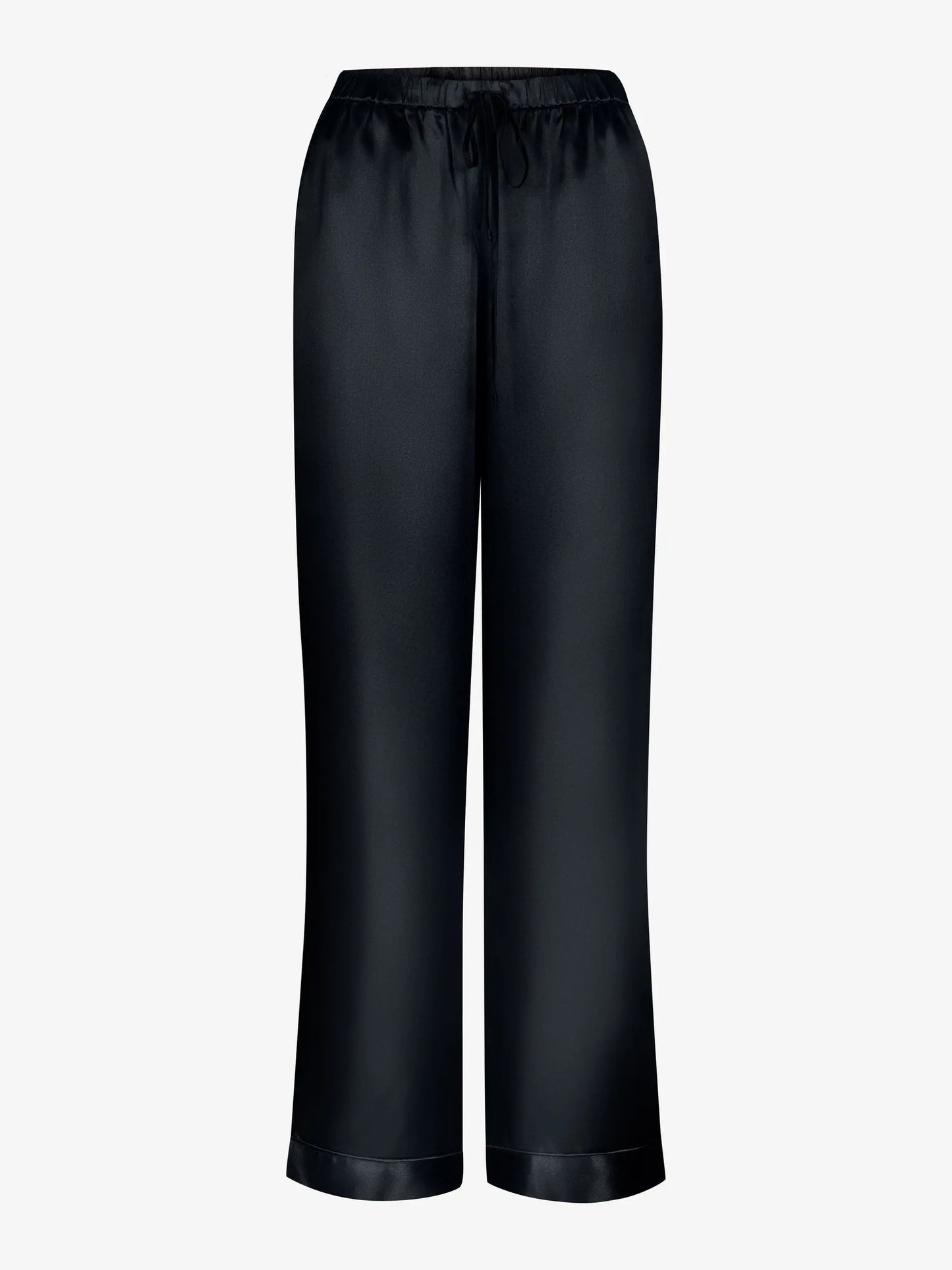 Musta värvi siidist pikad püksid