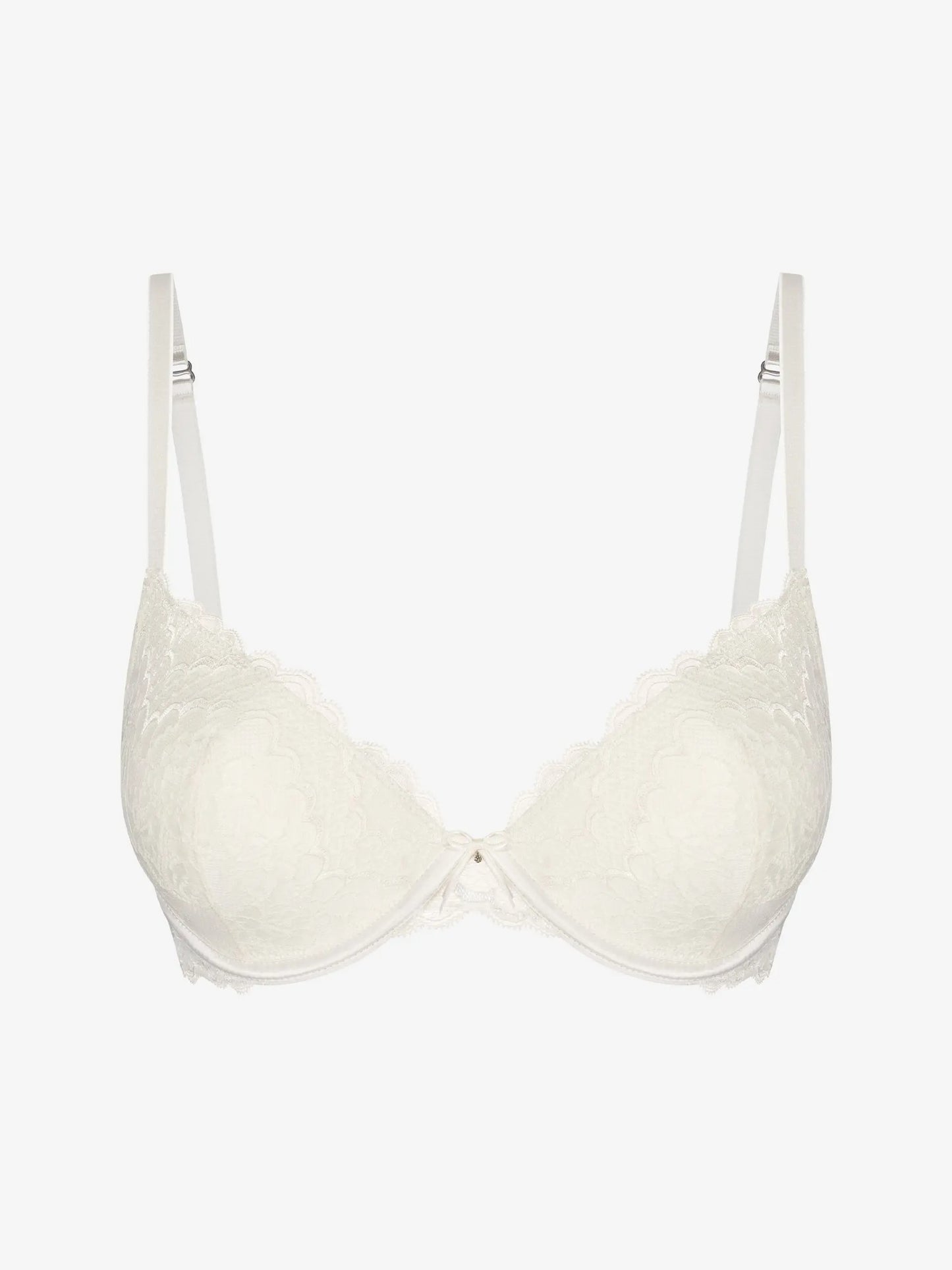 Kreemikas valge Rose Push Up rinnahoidja