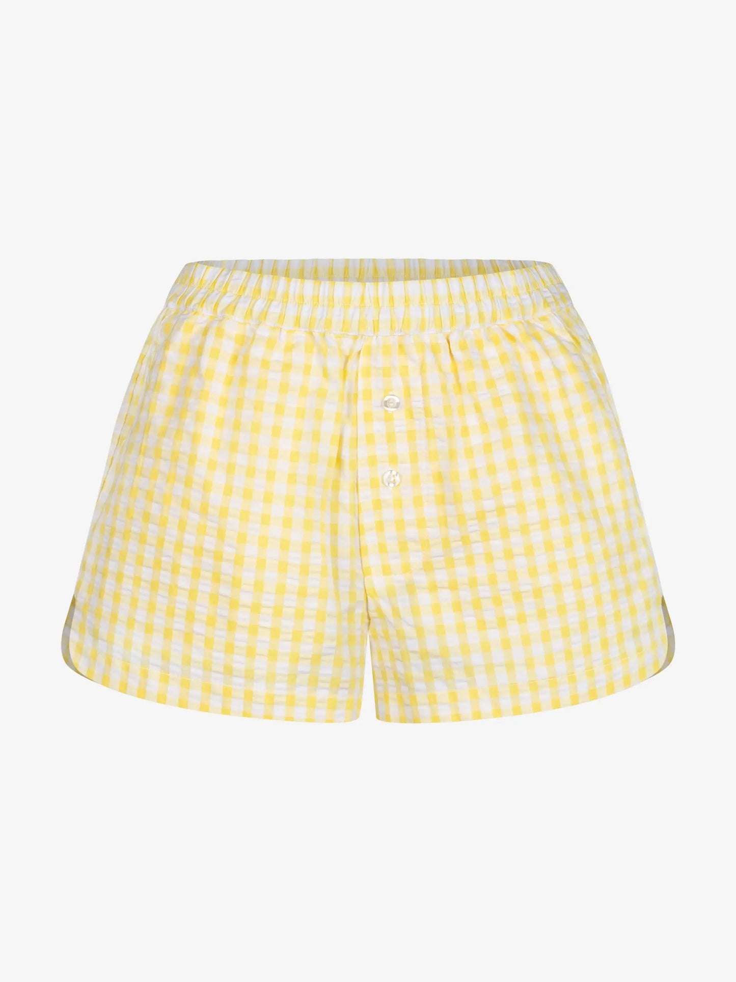 Kollase valge ruudulised Reese lühikesed püksid