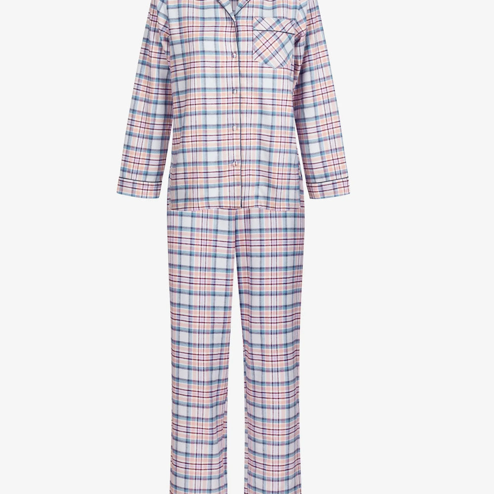 Halli roosa ruuduline Luna pidžaama komplekt