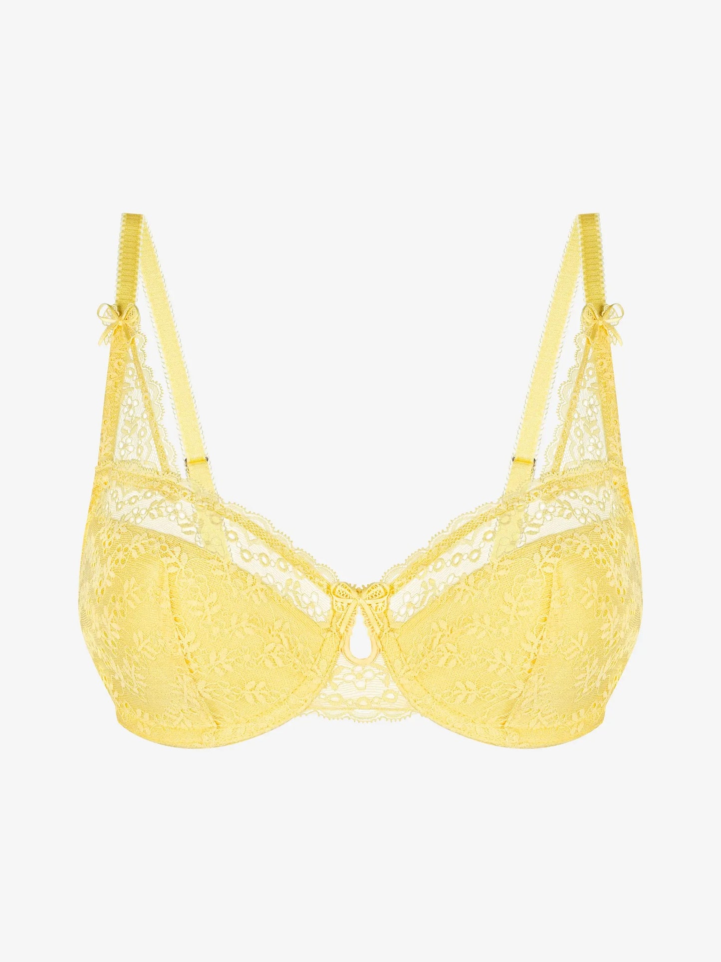 Kollane Sybile pitsiline padded rinnahoidja